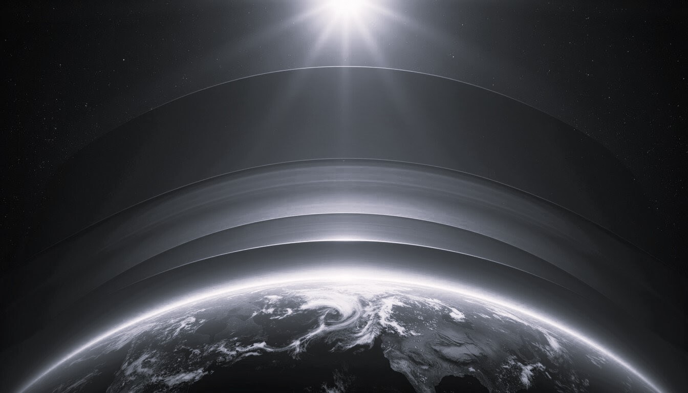 Earth Atmosphere Photo B and W Earth Atmosphere Photo B and W